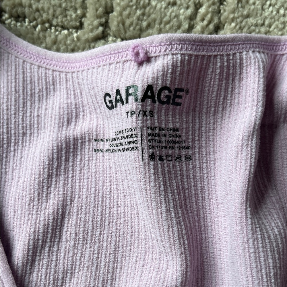Garage Lilac Ribbed Tank Top - Picture 2 of 4